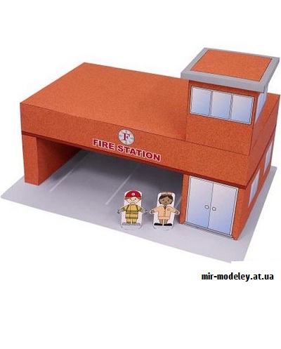 №9455 - Fire Station (Canon) из бумаги