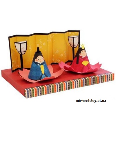 №9493 - Miniature Hinakazari (Doll Decoration) Set (Canon) из бумаги