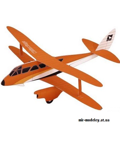 №9452 - Biplane (Orange + Gray + Red) (Canon) из бумаги