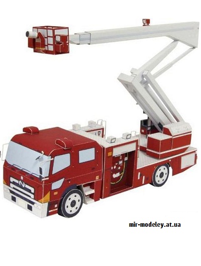 №9534 - Articulated Ladder Truck (Canon) из бумаги