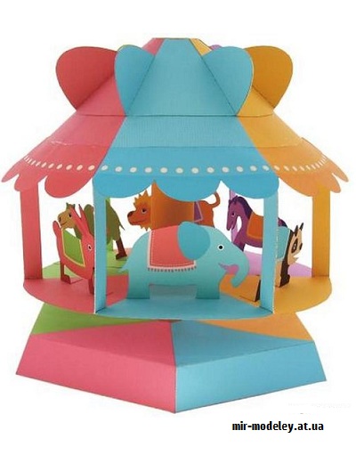 №9532 - Wind Powered Merry-go-round (Canon) из бумаги