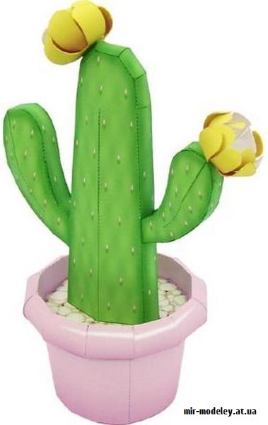 №9593 - Cactus Prickly Pear (Canon) из бумаги