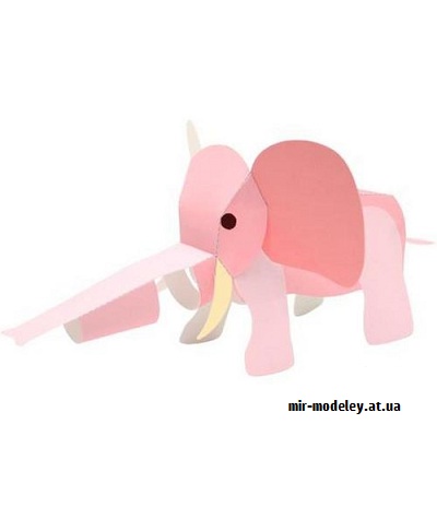 №9521 - Finger Puppet Elephant (Canon) из бумаги