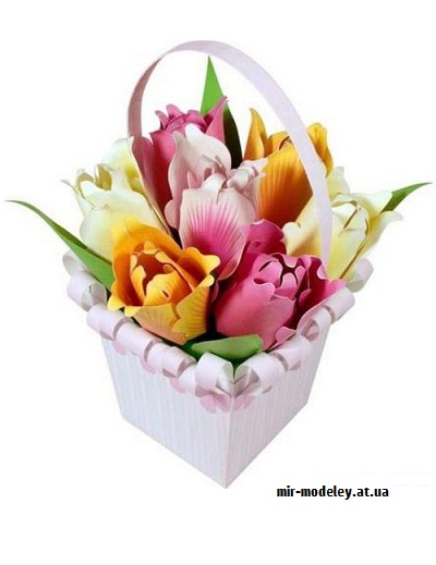 №9590 - Bouquet (Tulips) (Canon) из бумаги