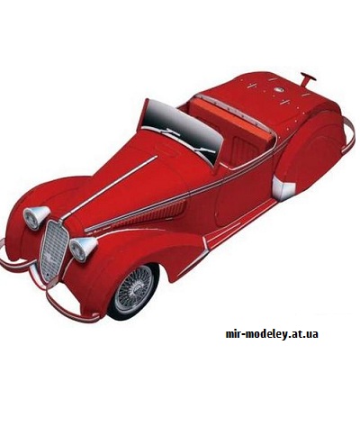 №9533 - Alfa Romeo 8C2900B Corto (Canon) из бумаги