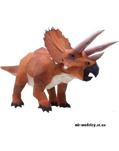 №9654 - Triceratops 01 (Canon) из бумаги