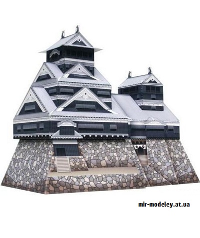 №9677 - Kumamoto Castle, Japan Mini Version (Canon) из бумаги