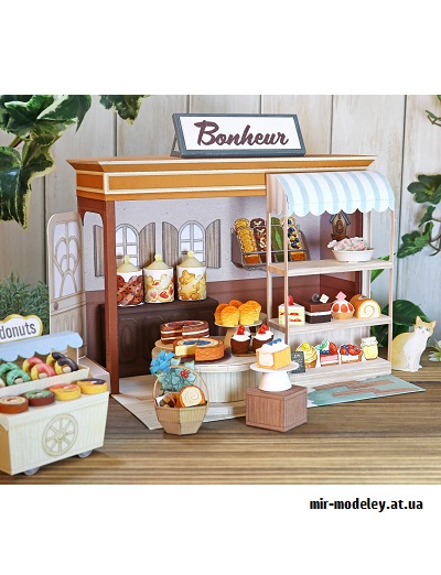 №9610 - Miniature world (Sweets Shop) (Canon) из бумаги