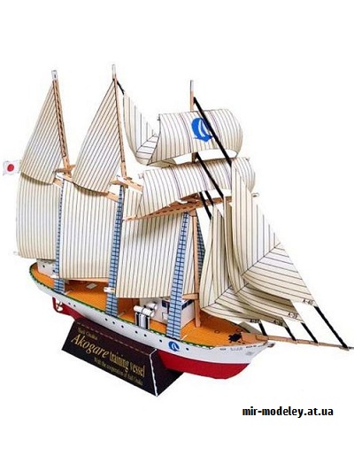 №9621 - Sailship Akogare (Canon) из бумаги