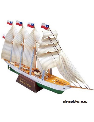 №9623 - Sailship Esmeralda (Canon) из бумаги