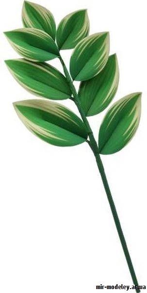 №9770 - Flower Arrangement Polygonatum Odoratum - Цветок (Canon) из бумаги