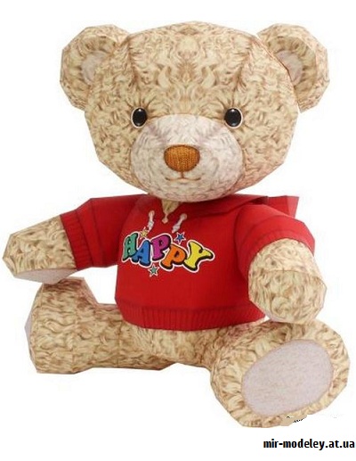 №9723 - Happy Teddy Bear (Canon) из бумаги