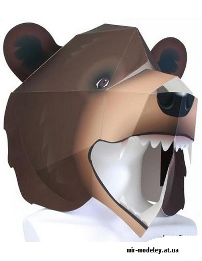 №9751 - Full Head Mask Bear - Маска медведя (Canon) из бумаги