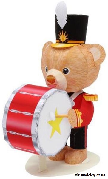 №9736 - Mini Teddy Bear (Bass Drum) (Canon) из бумаги