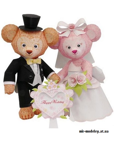 №9749 - Wedding Bear (Canon) из бумаги