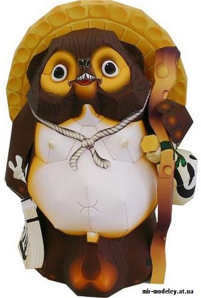 №9744 - Shigaraki Tanuki (Canon) из бумаги