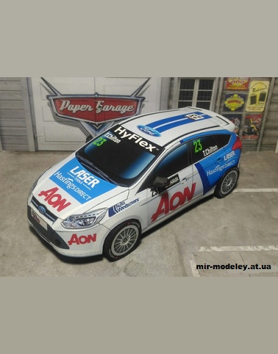 №10283 - Ford Focus AON T.Chilton (Kin Shinozaki - Владимир Алексеев) из бумаги