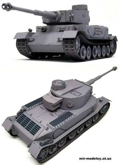 №10293 - Тяжелый танк Tiger VK45.01 [Lazylife] из бумаги