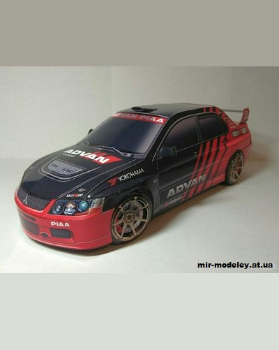 №10271 - Mitsubishi Lancer Evolution IX PIAA Advan [Kin Shinozaki] из бумаги