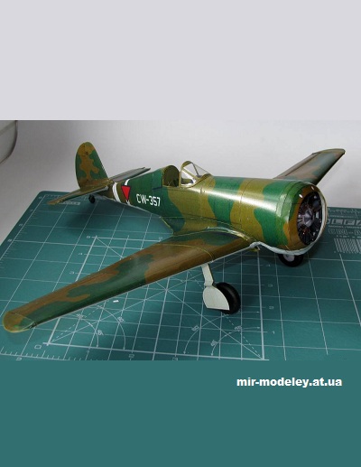 Сборка бумажной модели Curtiss CW-21 "Demon" [MPModel 14]