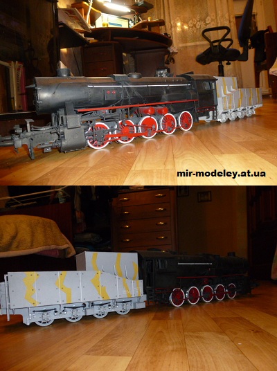 Сборка бумажной модели Парооза BR 52 Kriegslok [Modelik 2003-15]